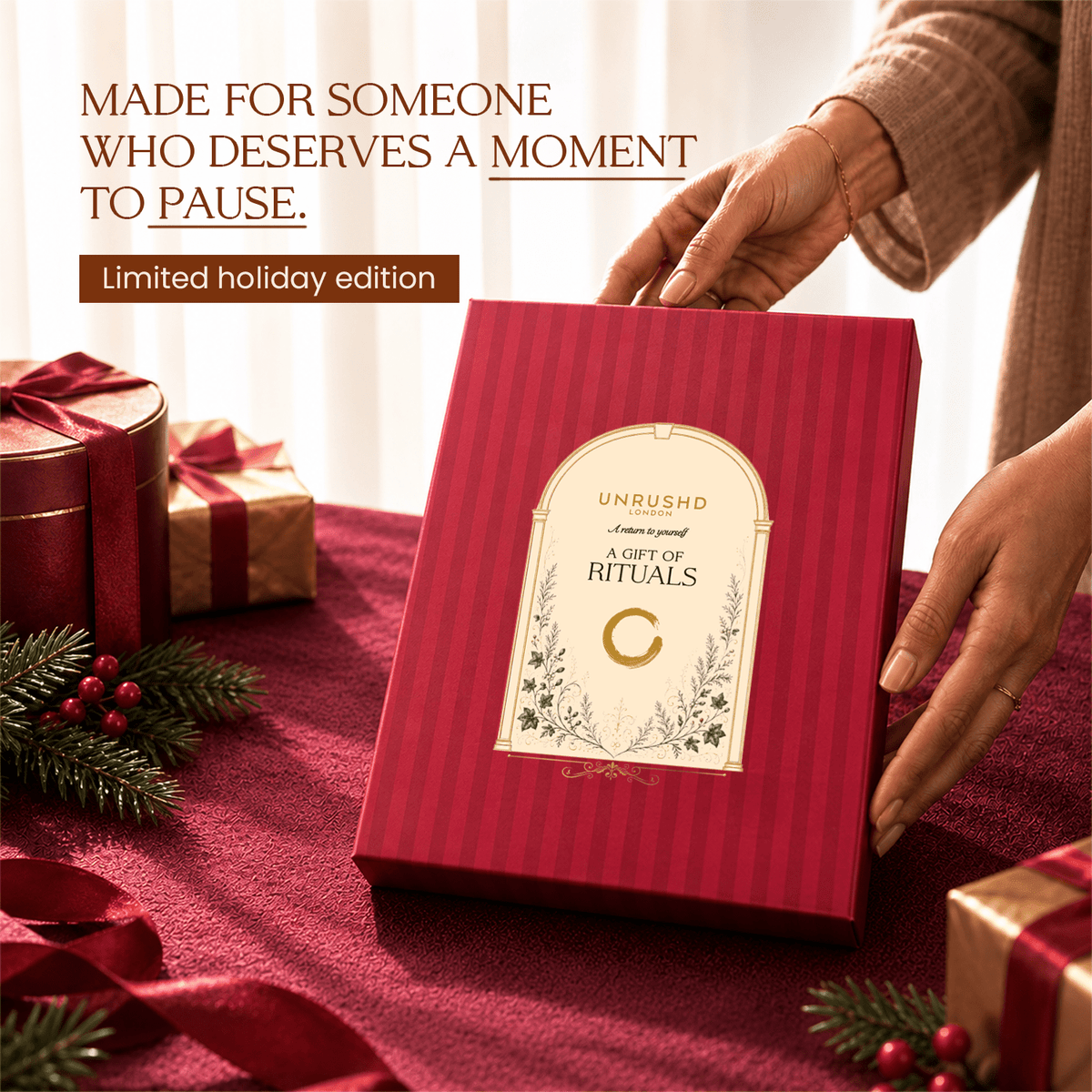 A Gift of Rituals - Limited Edition Holiday Gift Box (Cleansing Balm + Complete Serum, worth £76) - Unrushd London