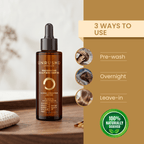 Restorative Hair and Scalp oil - Hair fall reduction, Frizz control, Scalp nourishment, Hair regrowth - Unrushd London